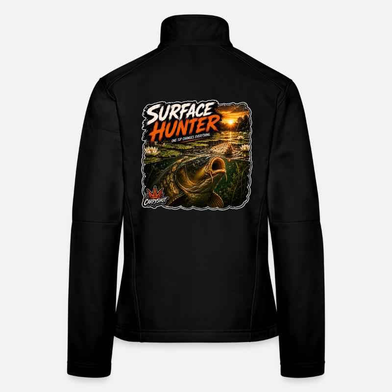 Surface Hunter Carp Fishing Design Women's Softshell Jacket