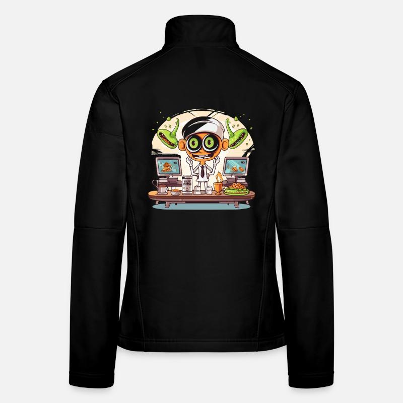 Weltraumkoch im Labor mit Aliens Frauen Softshelljacke