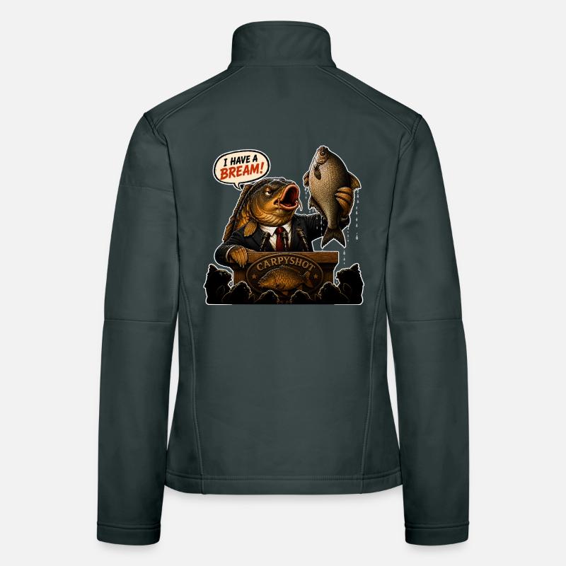 J’ai un design amusant de pêche à la carpe de la daurée Veste en tissu softshell Femme