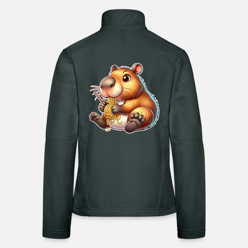 Capybara Pasta Women's Softshell Jacket