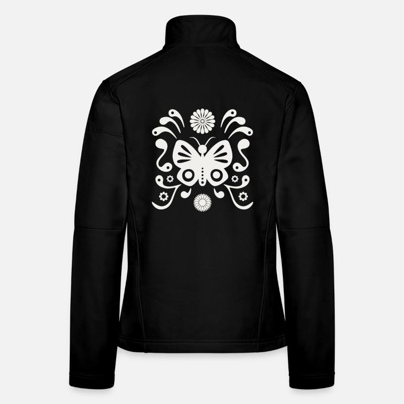 Bohème Papillon L Danseur de Nuages Blancs Veste en tissu softshell Femme