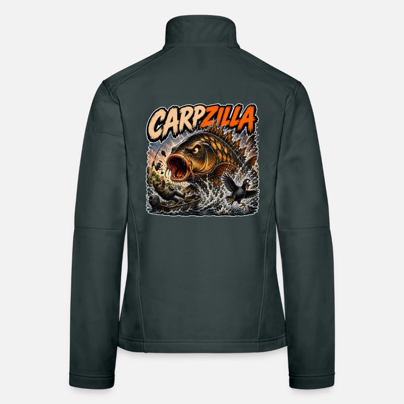 Pêche à la carpe monstre de Carpzilla Veste en tissu softshell Femme