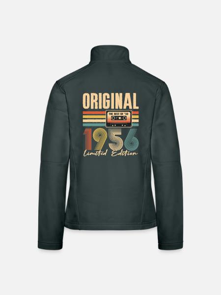 70e anniversaire, 70 ans - Veste en tissu softshell Femme - noir - Dos