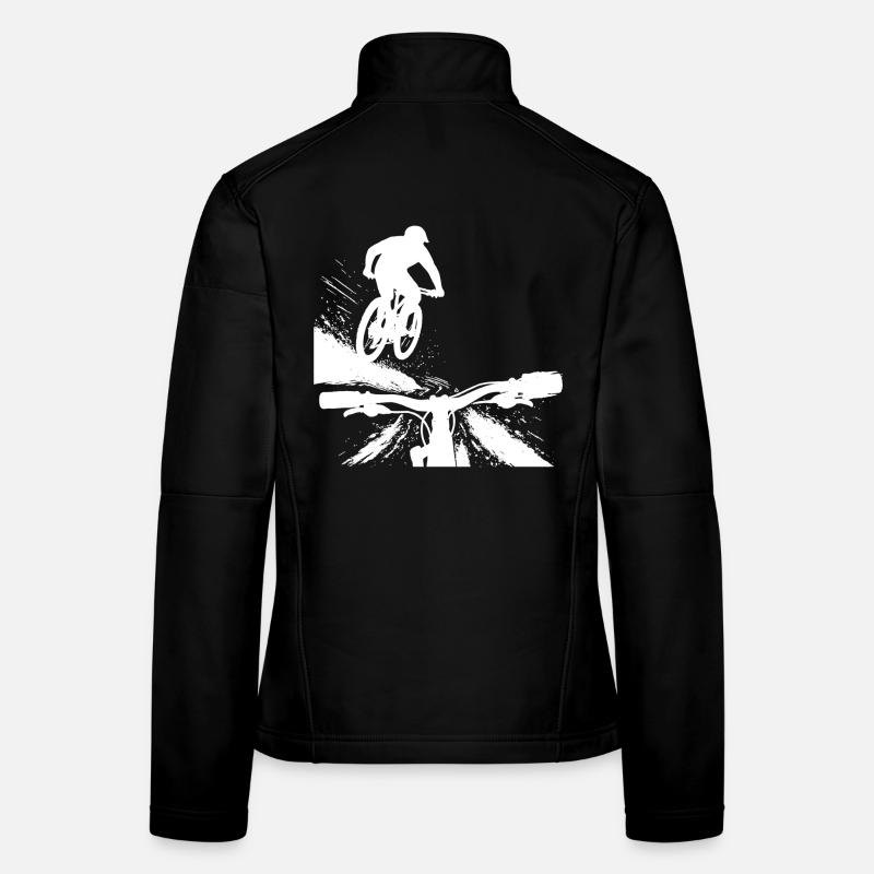 Point de vue du saut en descente en VTT - Conception de VTT Veste en tissu softshell Femme