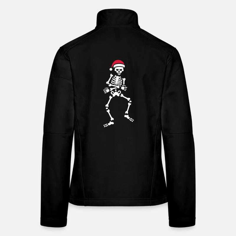 Skibidi challenge meme squelette noël danse Veste en tissu softshell Femme