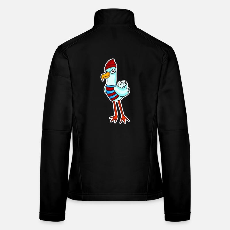 North Sea Seagull Motif Bird Women's Softshell Jacket