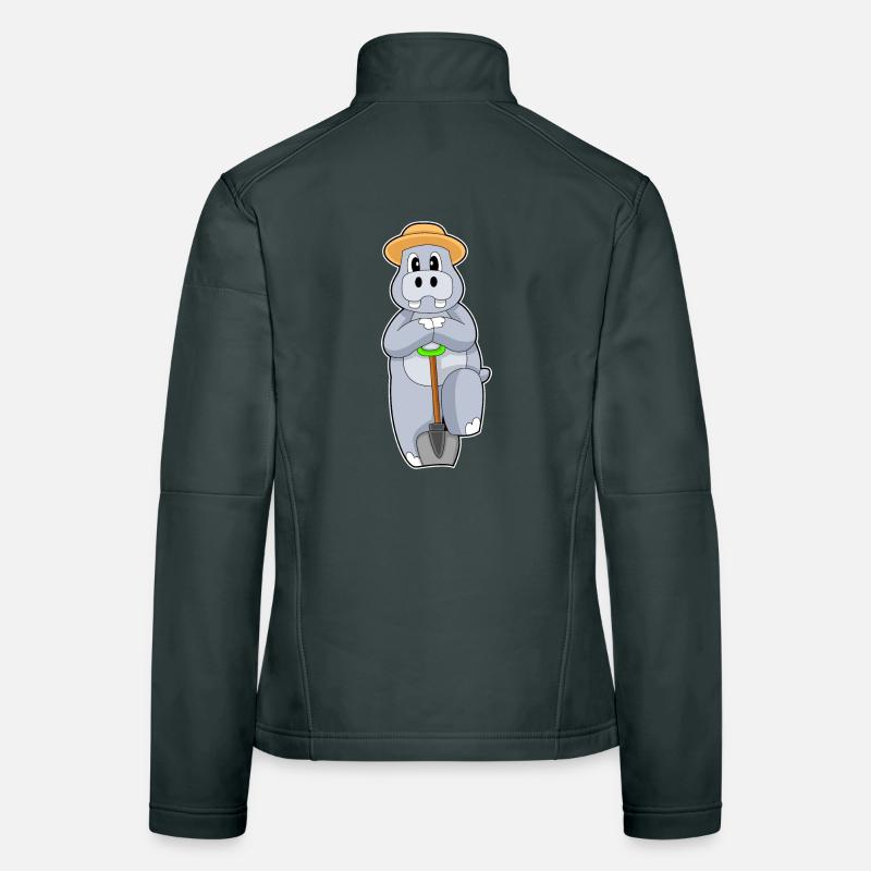 Ferme de pellets d’éleveur d’hippopotames Veste en tissu softshell Femme