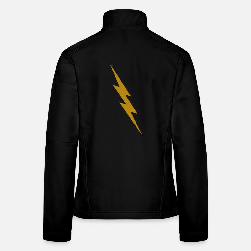 Golden Lightning Bolt Women's Softshell Jacket