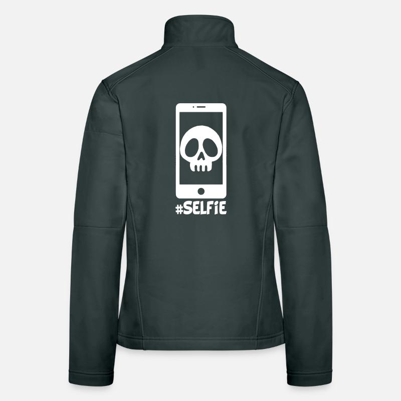 Selfie d'un crâne blanc Veste en tissu softshell Femme