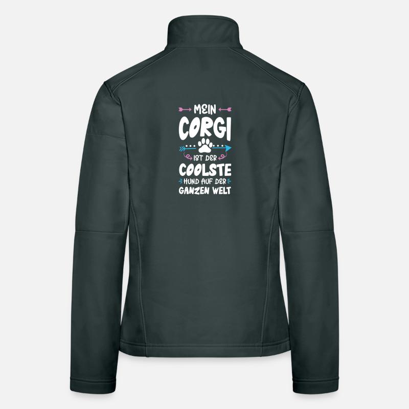 corgi hund spruch Frauen Softshelljacke