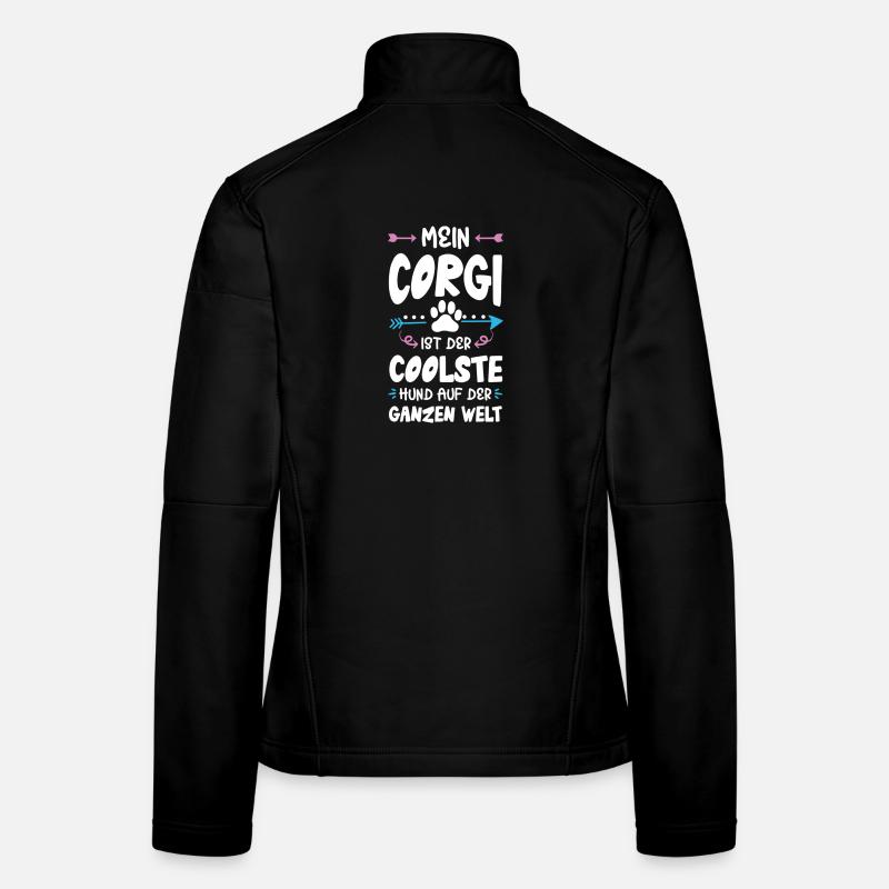 corgi hund spruch Frauen Softshelljacke