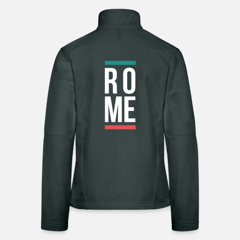 Rome City Bold Typography-Design Frauen Softshelljacke