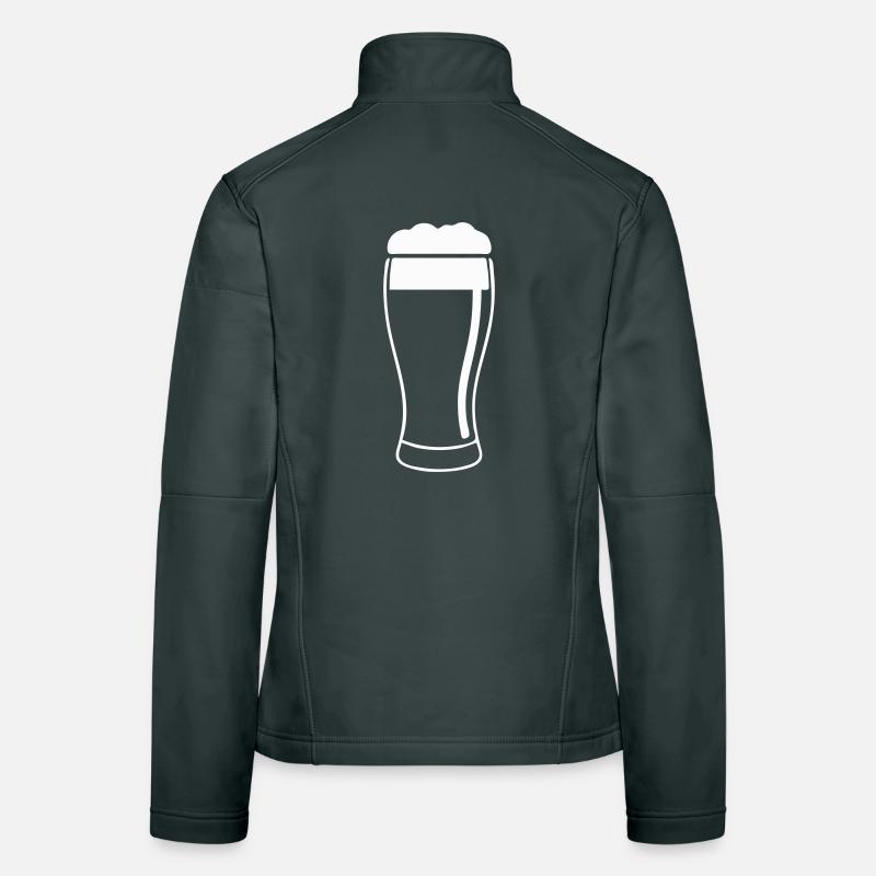 Verre à bière avec mousse Veste en tissu softshell Femme