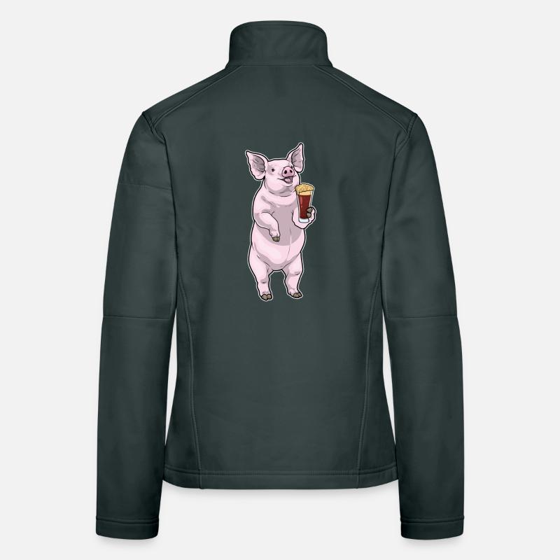 Pork Beer Women's Softshell Jacket