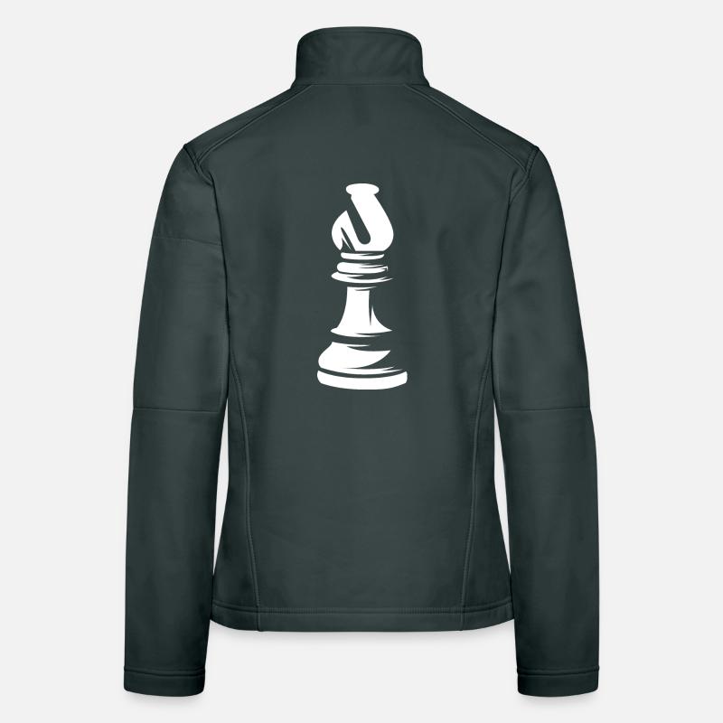 bishop läufer schach figur chess symbol Grafik Frauen Softshelljacke