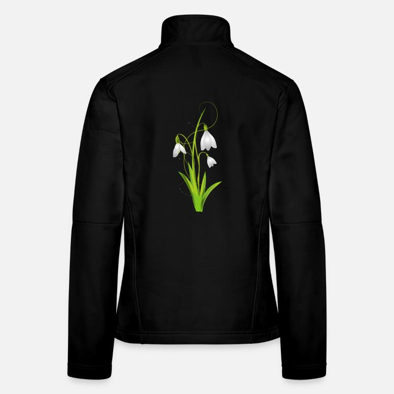 Snowdrops as beautiful spring flowers Women's Softshell Jacket
