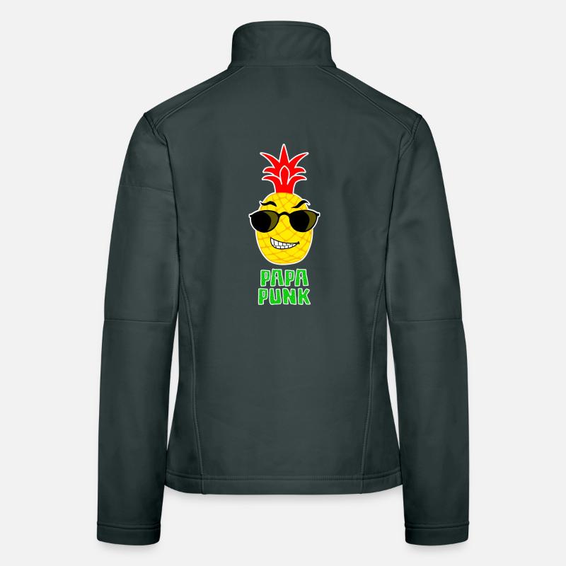 Papa Punk Pineapple Women's Softshell Jacket