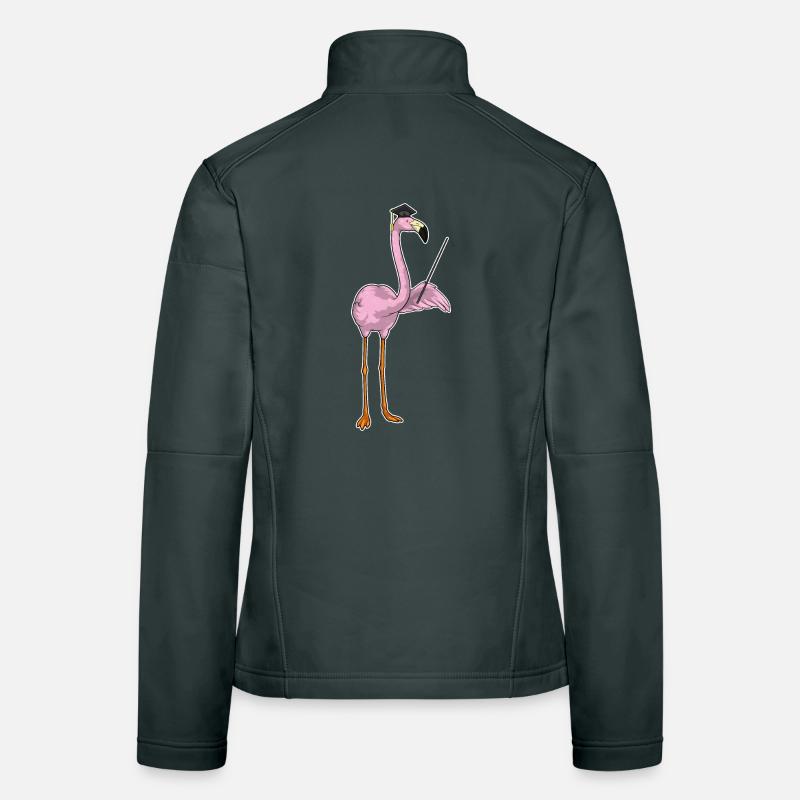 Flamingo Lehrer Zeigestab Schule Frauen Softshelljacke