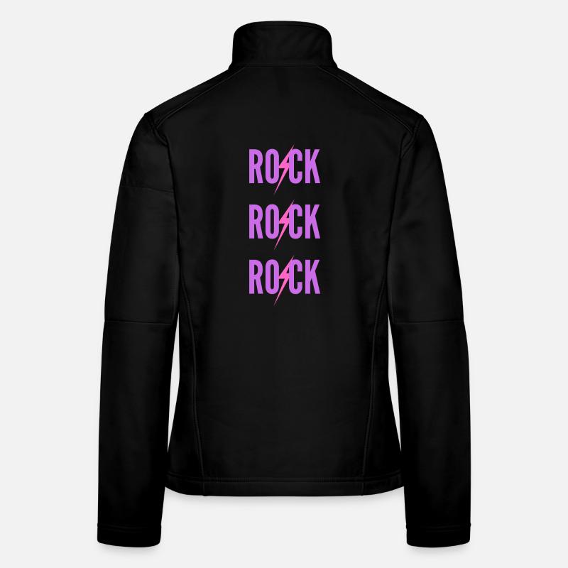 ROCK Three Purple Logos Women's Softshell Jacket