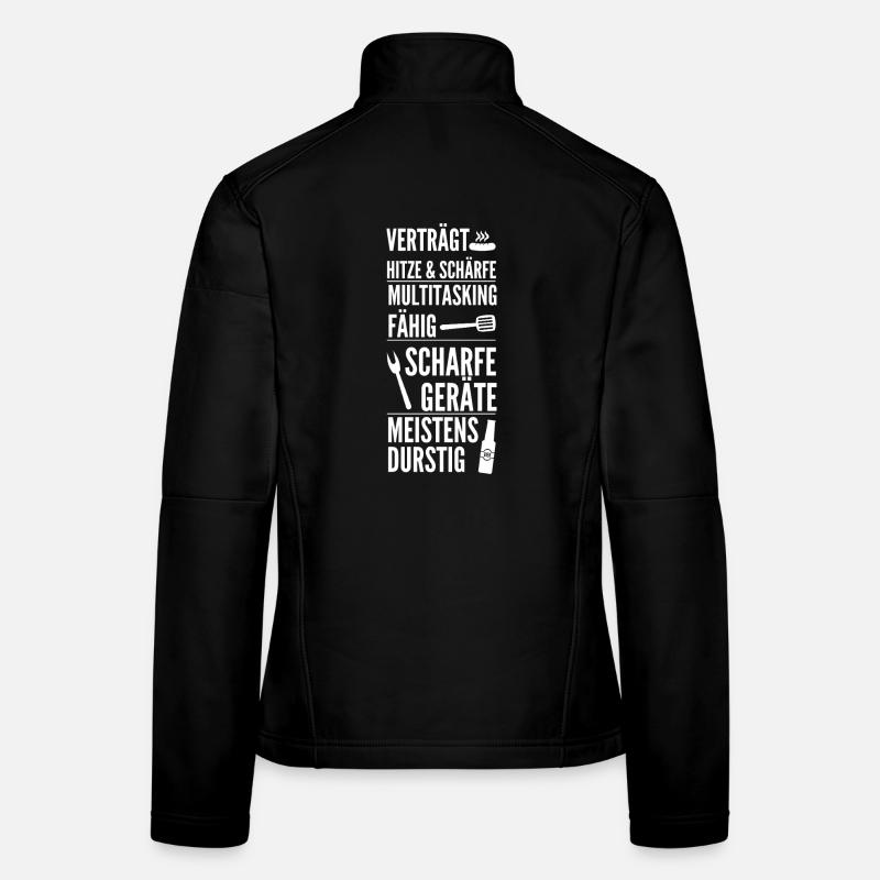 Tolère la chaleur et le piquant – Conception en épicéa de grill Veste en tissu softshell Femme
