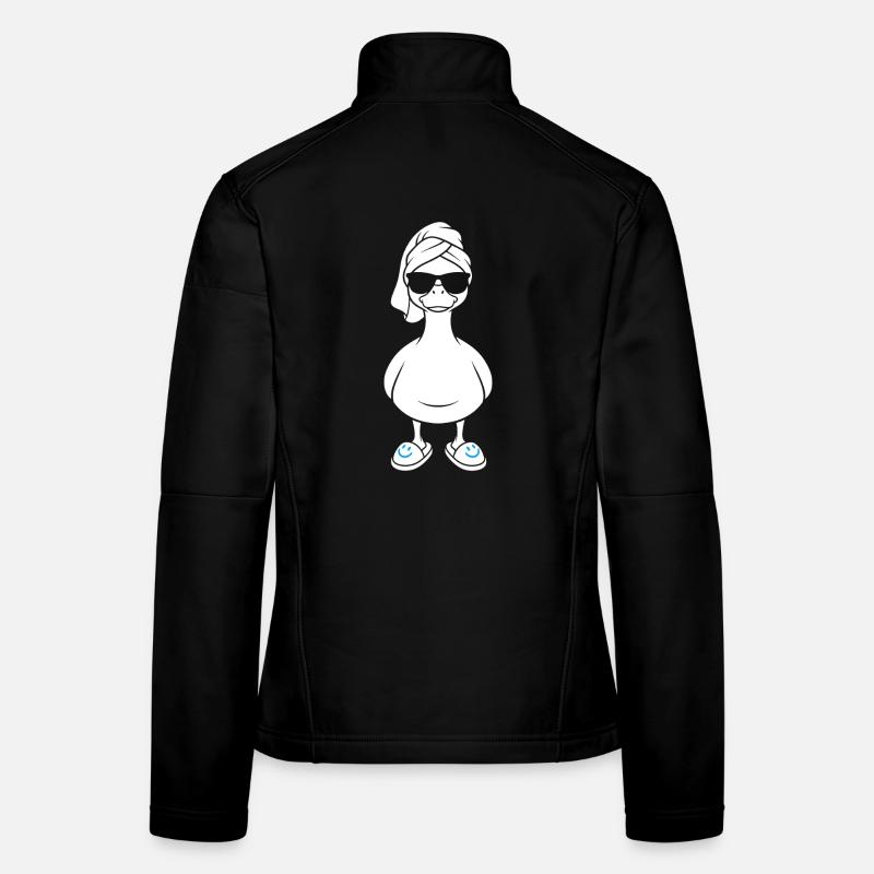 Sun duck with bath towel and slippers Women's Softshell Jacket