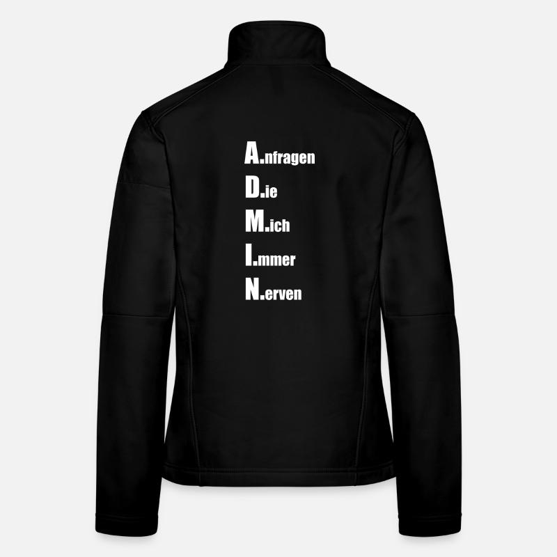 A.nfragen D.ie M.ich I.mmer N.erven - Frauen Softshelljacke - Schwarz