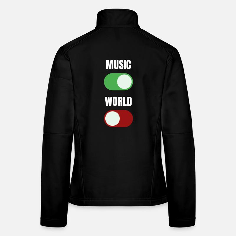 Music On World Off Veste en tissu softshell Femme