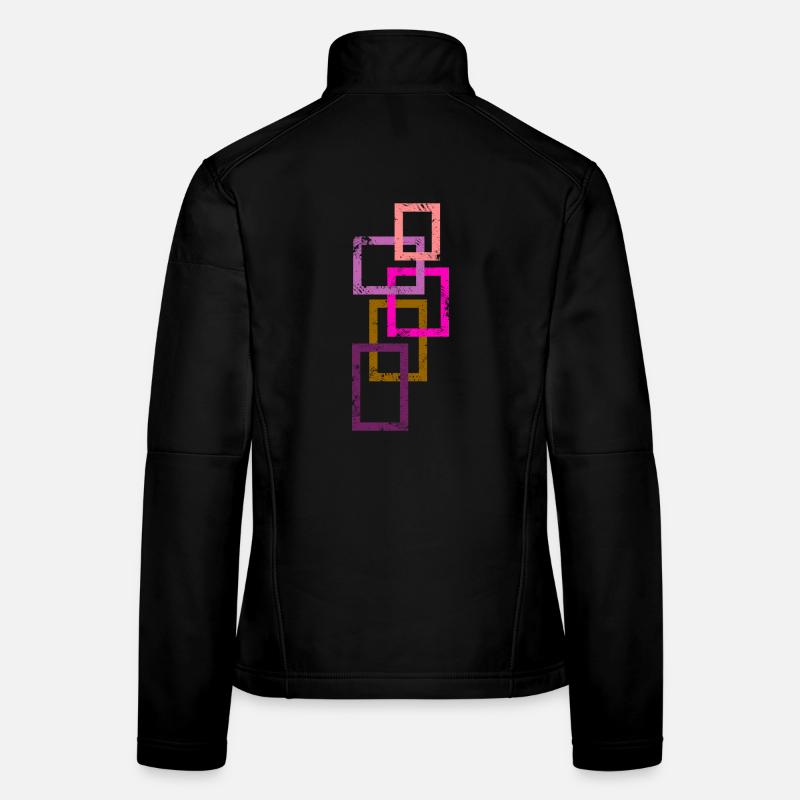 Geometry Minimal Pattern - Colors Ornament Design Women's Softshell Jacket