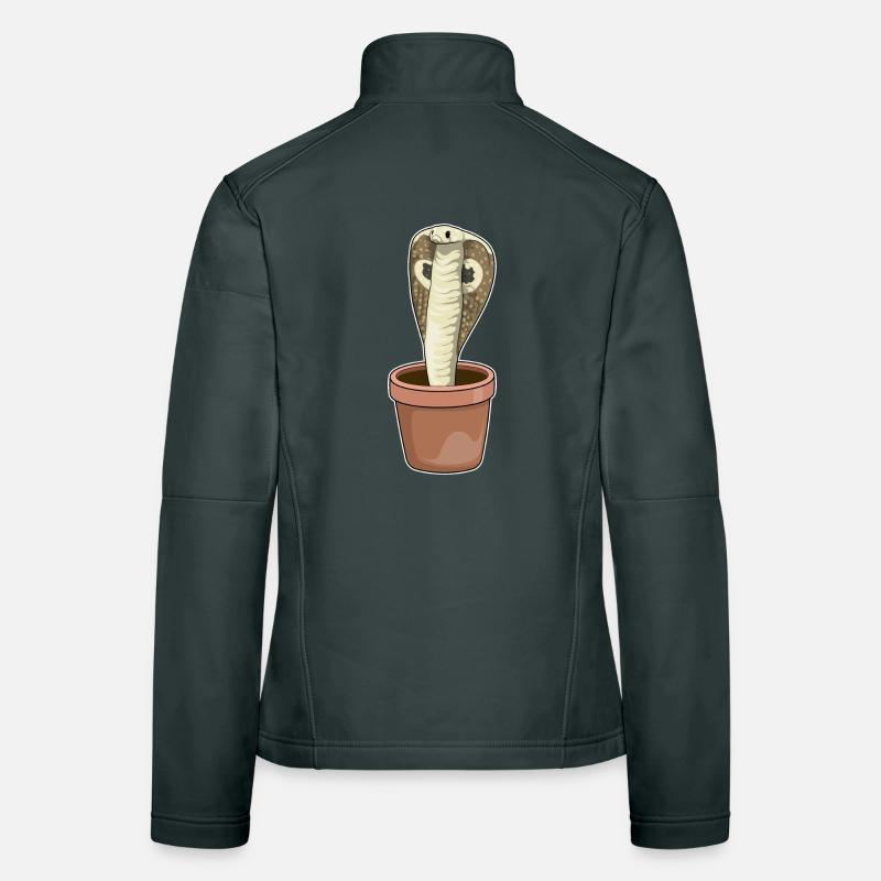 Pot de fleurs de serpent Veste en tissu softshell Femme