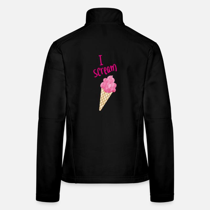 I scream Icecream Eiscreme Eis Fan coole Sprüche Women's Softshell Jacket