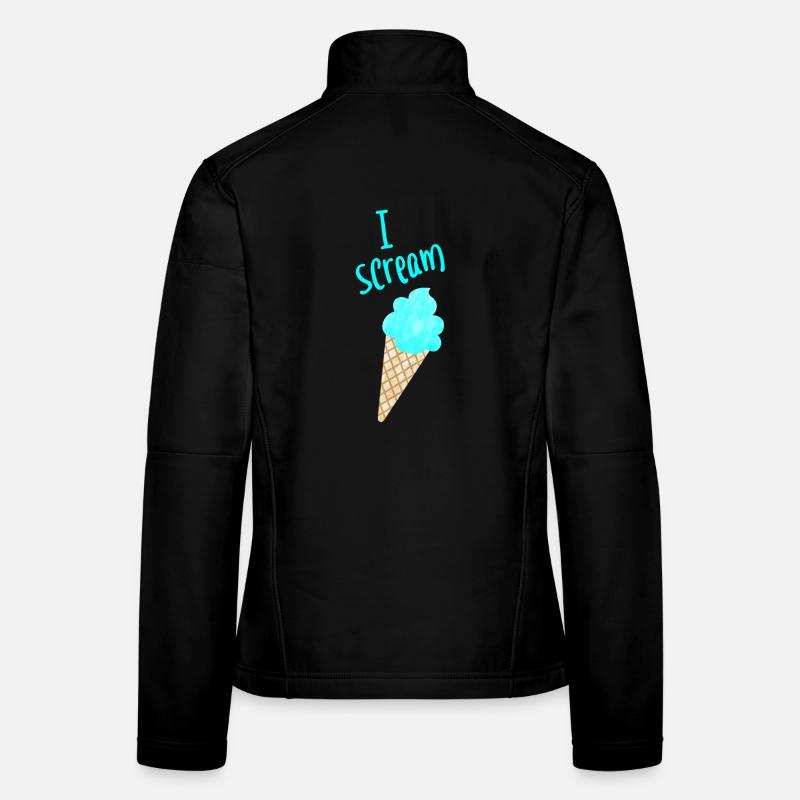 I scream Icecream Eis Fan Eiscreme coole Sprüche Frauen Softshelljacke