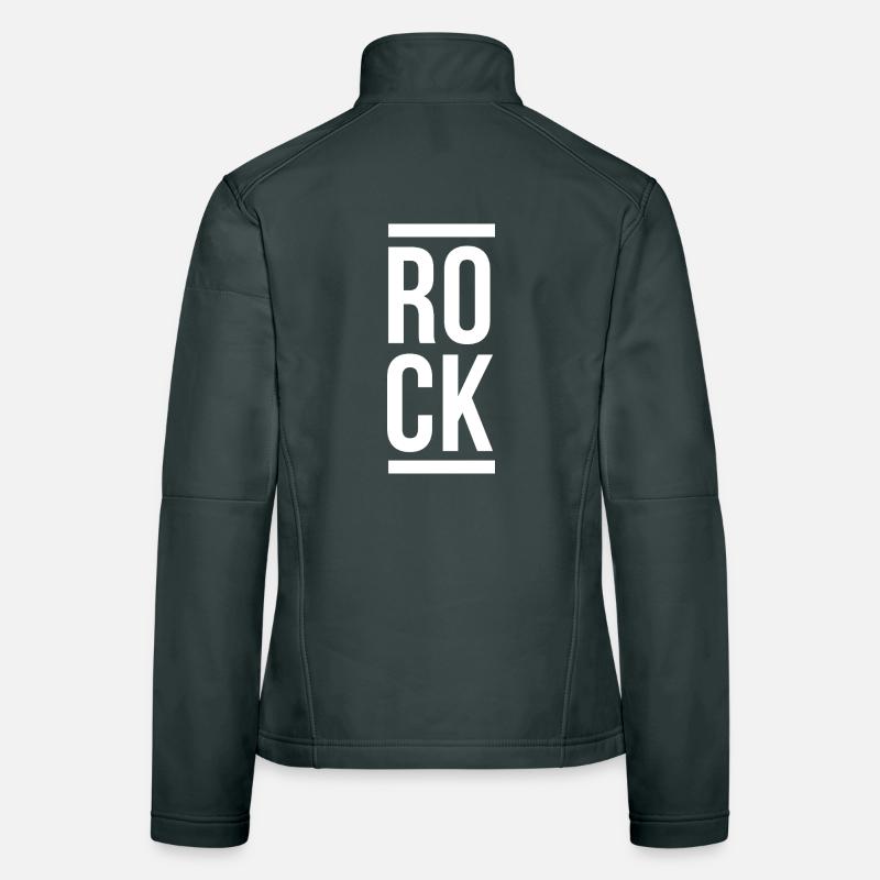 Typographie verticale Rock Bold Veste en tissu softshell Femme
