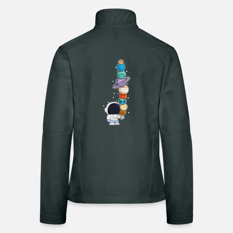 Astronaut mit Eis Frauen Softshelljacke