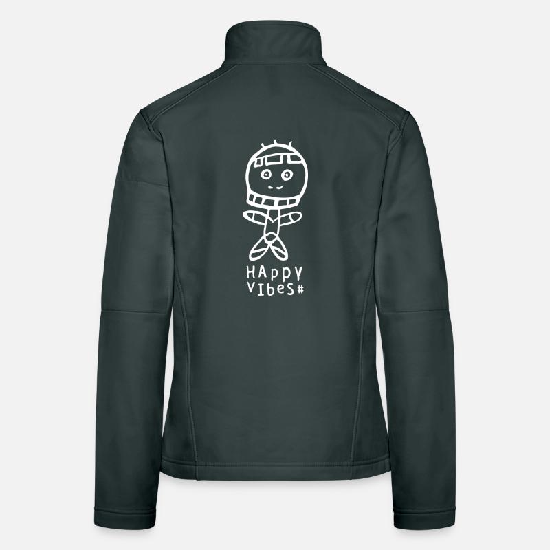 HAPPY Vibes Voodoo Männchen Frauen Softshelljacke