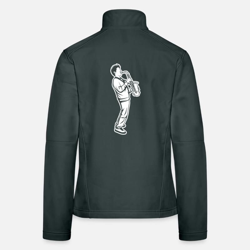Saxophon Kind Frauen Softshelljacke
