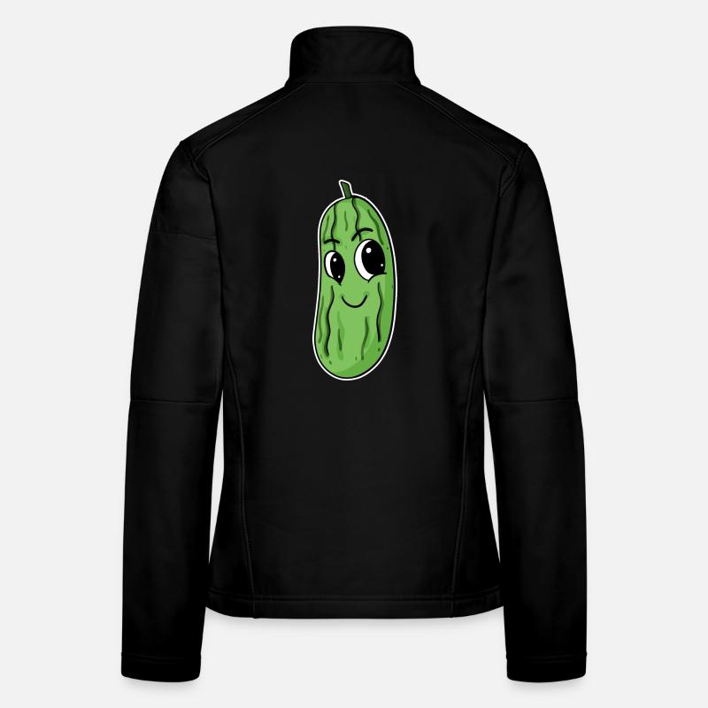 Gurke Motiv Frauen Softshelljacke