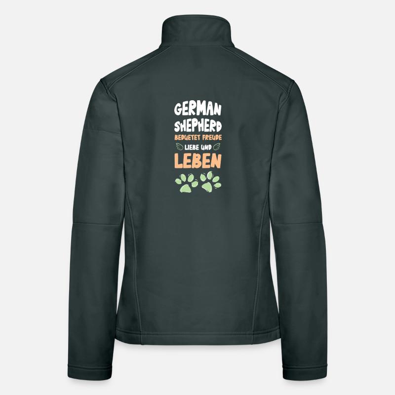 German Shepherd Lebensfreude Frauen Softshelljacke