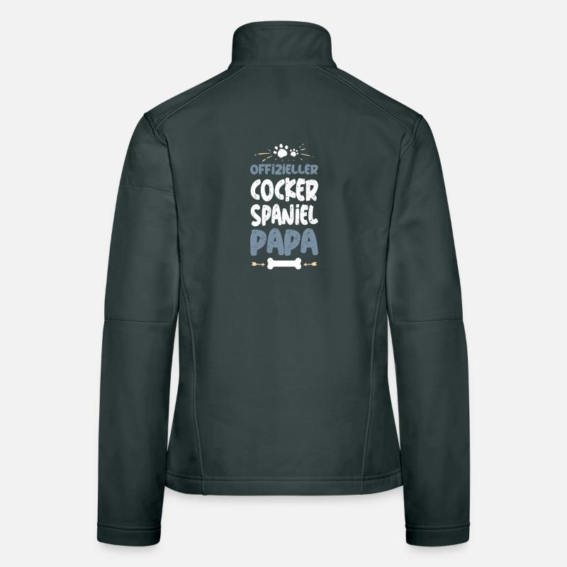 Papa officiel du cocker spaniel Veste en tissu softshell Femme