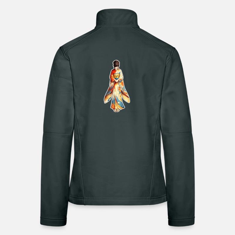 Kimono . 3 . AI generated Women's Softshell Jacket