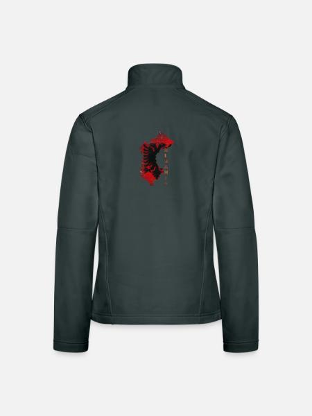 Albania - Frauen Softshelljacke - Schwarz - Hinten