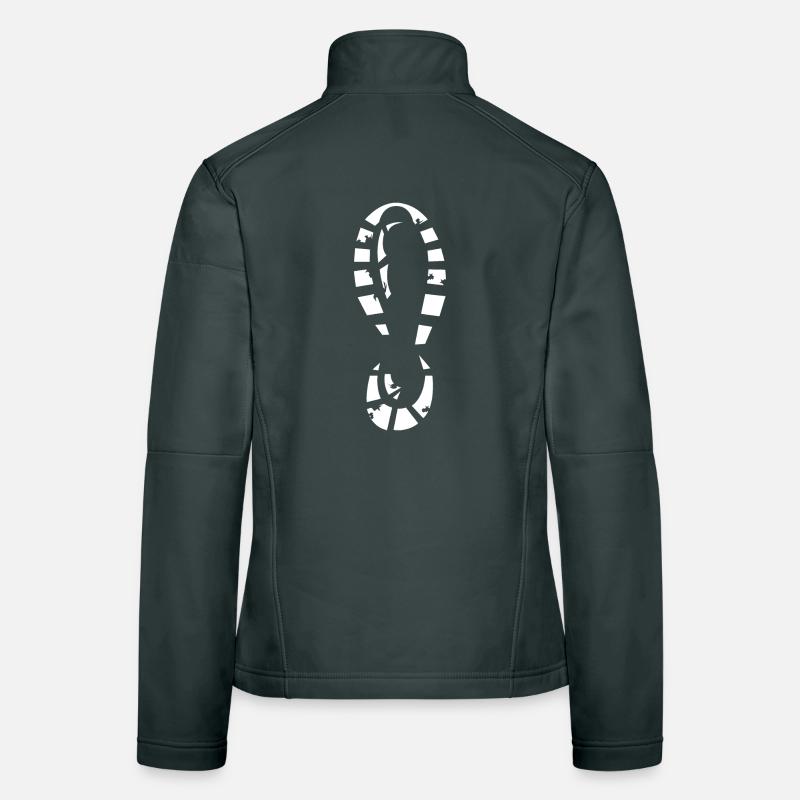 Icône d’impression de chaussure Logo Icône Illustration du pied Veste en tissu softshell Femme