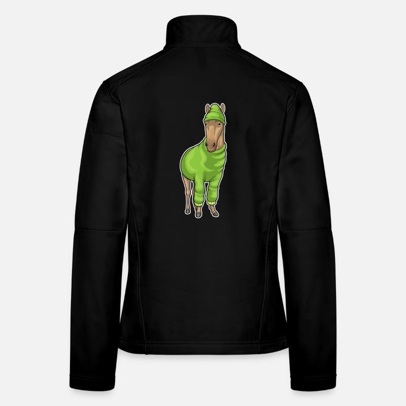 Chapeau d’hiver de cheval Veste en tissu softshell Femme