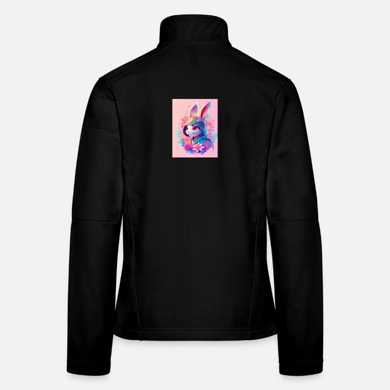 Hase im digitalen Stil Frauen Softshelljacke