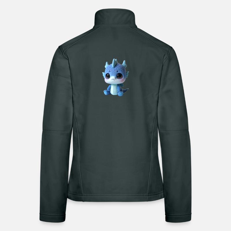 Cute Dragon Plush Charm Women's Softshell Jacket