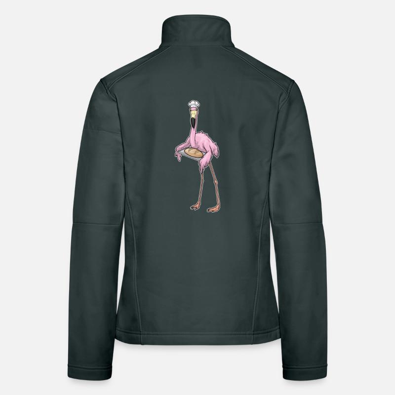Flamingo Bäcker Brot Backen Frauen Softshelljacke