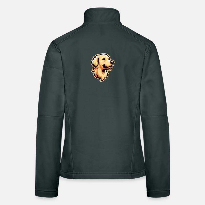 Golden Retriever Comic Women's Softshell Jacket