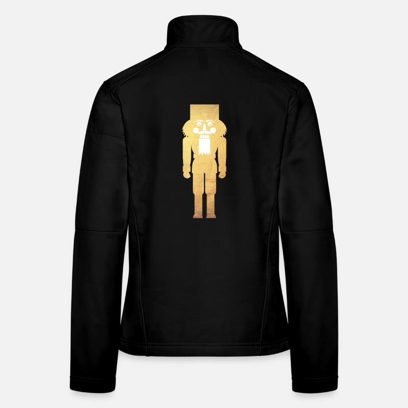 Nutcracker minimalist gold Christmas deluxe Women's Softshell Jacket