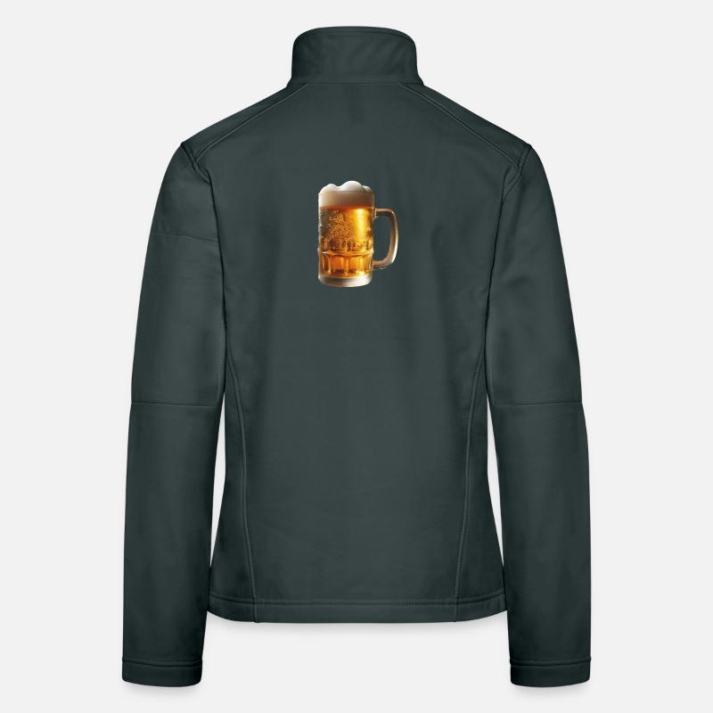 A cold beer in a beer mug Women's Softshell Jacket