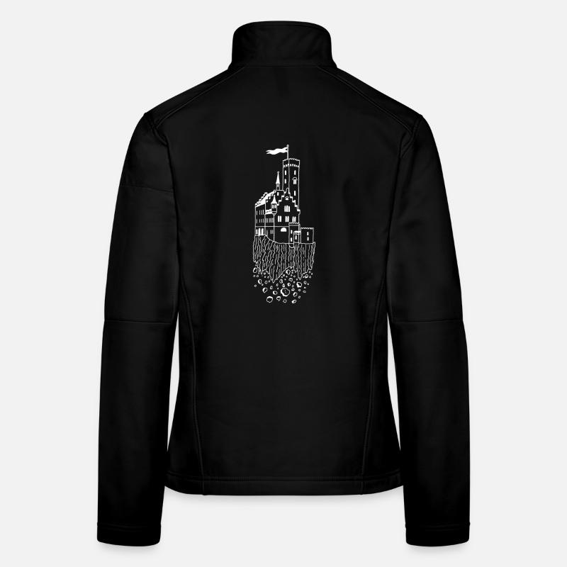 Château volant (blanc) Veste en tissu softshell Femme