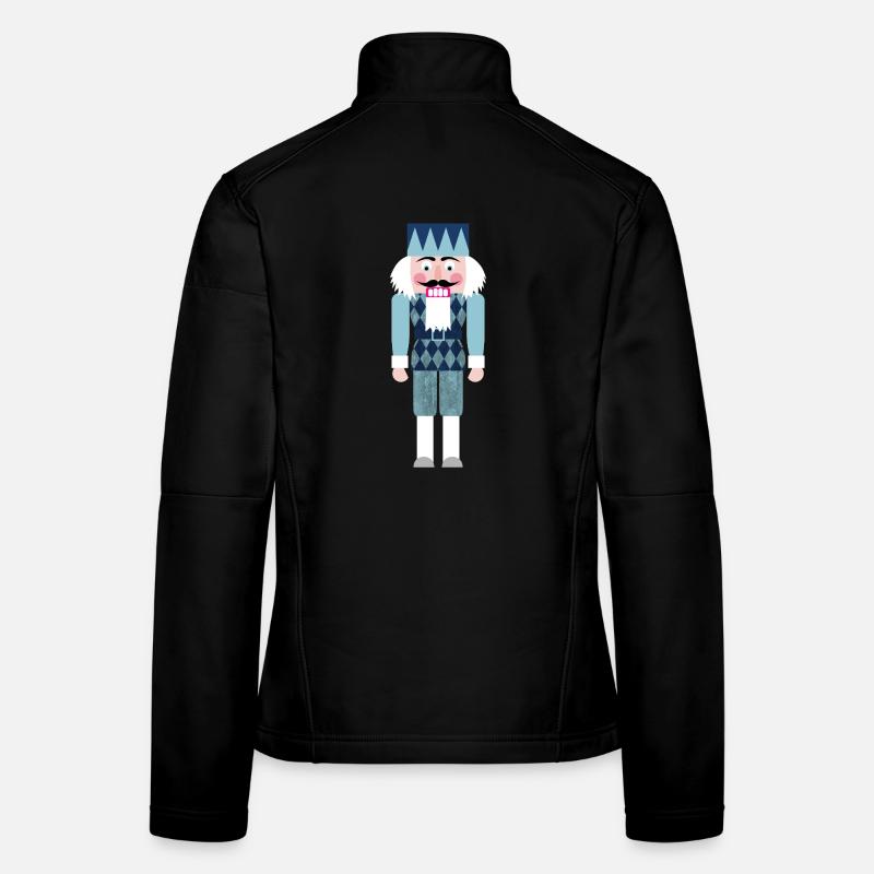 Nussknacker Rauten Rhomben Weihnachten Xmas Advent - Frauen Softshelljacke - Schwarz